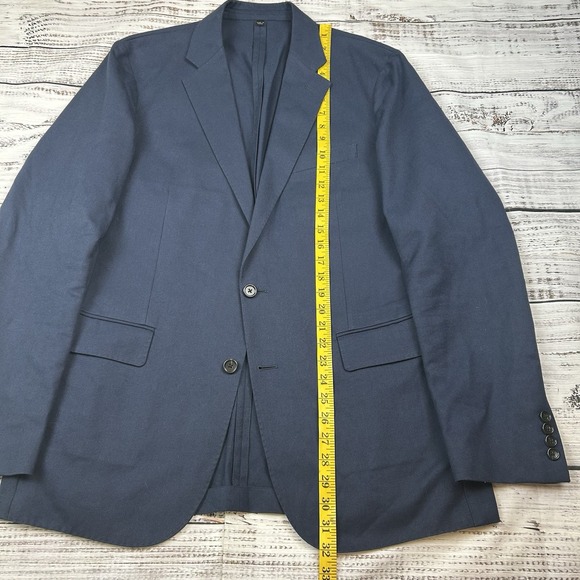 J.Crew Ludlow Blazer Mens 42L Blue British Moon Cloth Unstructured Sport Coat - Picture 2 of 10